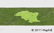 Physical Panoramic Map of Kouassi-Datekro, darken