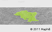 Physical Panoramic Map of Kouassi-Datekro, desaturated