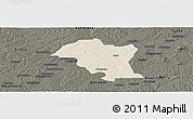 Shaded Relief Panoramic Map of Kouassi-Datekro, darken
