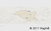 Shaded Relief Panoramic Map of Kouassi-Datekro, lighten