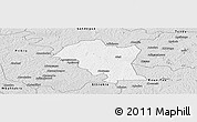 Silver Style Panoramic Map of Kouassi-Datekro