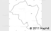 Blank Simple Map of Kouassi-Datekro, cropped outside