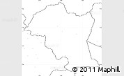 Blank Simple Map of Kouassi-Datekro, no labels