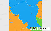 Political Simple Map of Kouassi-Datekro
