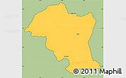 Savanna Style Simple Map of Kouassi-Datekro, cropped outside