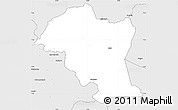 Silver Style Simple Map of Kouassi-Datekro