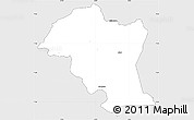 Silver Style Simple Map of Kouassi-Datekro, single color outside