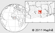 Blank Location Map of Tanda