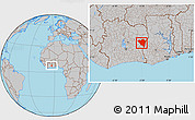 Gray Location Map of Tanda