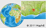 Physical Location Map of Tanda