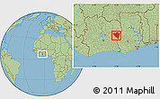 Savanna Style Location Map of Tanda