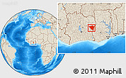 Shaded Relief Location Map of Tanda