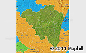 Satellite Map of Tanda, political outside