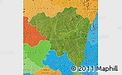 Satellite Map of Tanda, political shades outside