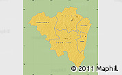 Savanna Style Map of Tanda, single color outside