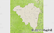 Shaded Relief Map of Tanda, physical outside