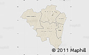 Shaded Relief Map of Tanda, single color outside