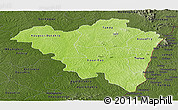Physical Panoramic Map of Tanda, darken