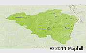 Physical Panoramic Map of Tanda, lighten