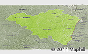 Physical Panoramic Map of Tanda, semi-desaturated
