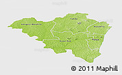 Physical Panoramic Map of Tanda, single color outside