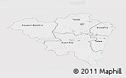 Silver Style Panoramic Map of Tanda, single color outside