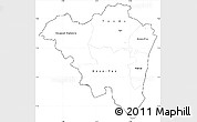 Blank Simple Map of Tanda, cropped outside
