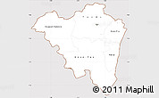Classic Style Simple Map of Tanda, cropped outside