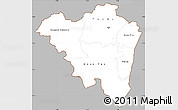 Gray Simple Map of Tanda, cropped outside