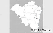 Gray Simple Map of Tanda, single color outside