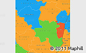 Political Simple Map of Tanda