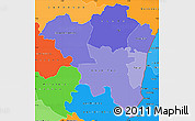 Political Shades Simple Map of Tanda