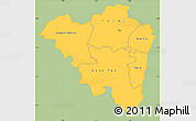 Savanna Style Simple Map of Tanda, single color outside