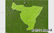 Physical 3D Map of Tiassale, darken