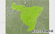 Physical 3D Map of Tiassale, semi-desaturated