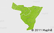 Physical 3D Map of Tiassale, single color outside