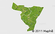 Satellite 3D Map of Tiassale, single color outside