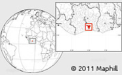 Blank Location Map of Tiassale