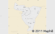 Classic Style Map of Tiassale, single color outside