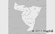 Gray Map of Tiassale, single color outside