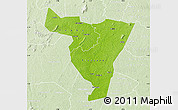 Physical Map of Tiassale, lighten