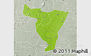 Physical Map of Tiassale, lighten, semi-desaturated