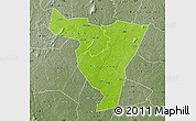 Physical Map of Tiassale, semi-desaturated