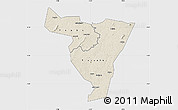 Shaded Relief Map of Tiassale, single color outside