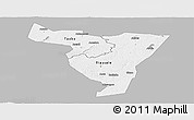 Gray Panoramic Map of Tiassale, single color outside