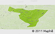 Physical Panoramic Map of Tiassale, lighten