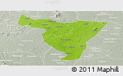 Physical Panoramic Map of Tiassale, lighten, semi-desaturated