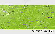 Physical Panoramic Map of Tiassale