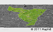 Satellite Panoramic Map of Tiassale, desaturated