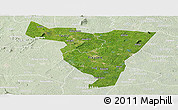 Satellite Panoramic Map of Tiassale, lighten